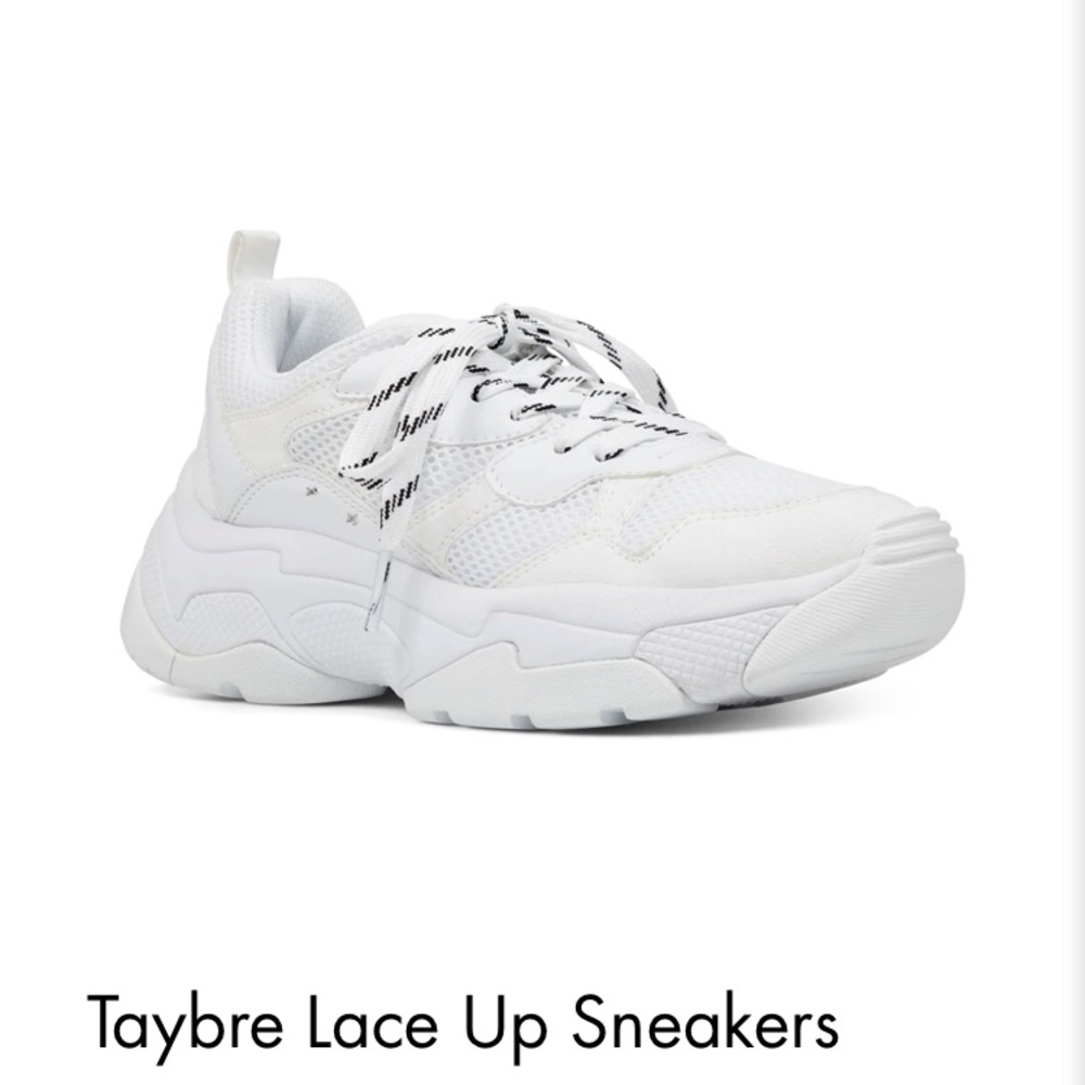 ninewest white dad sneakers